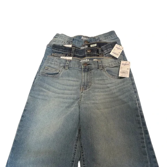 Osh kosh b gosh boys classic straight jeans BUNDLE all 3 size 8A - Picture 3 of 15